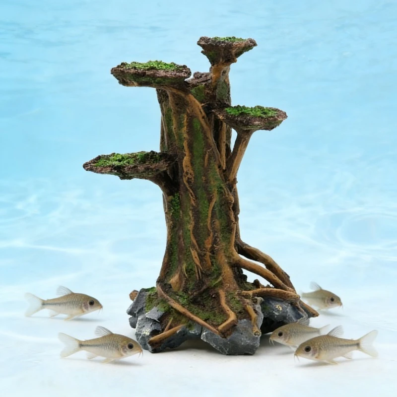 Artificial Moss Tree Driftwood - đánh giá và giá Aquarium Plant Roots