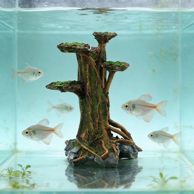 Artificial Moss Tree Driftwood - đánh giá và giá Aquarium Plant Roots