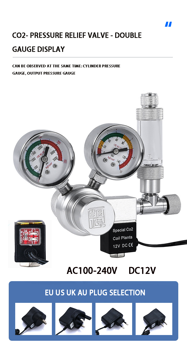 Aquarium CO2 regulator solenoi - đánh giá và giá Aquarium Plant Delivery