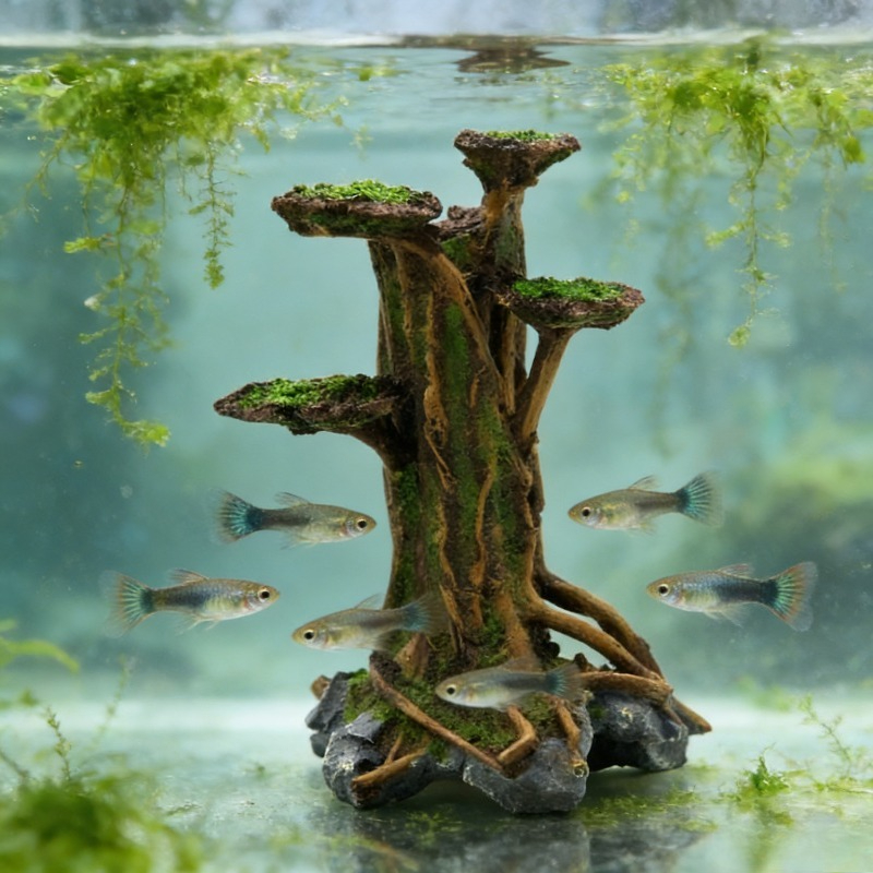 Artificial Moss Tree Driftwood - đánh giá và giá Aquarium Planted Wood