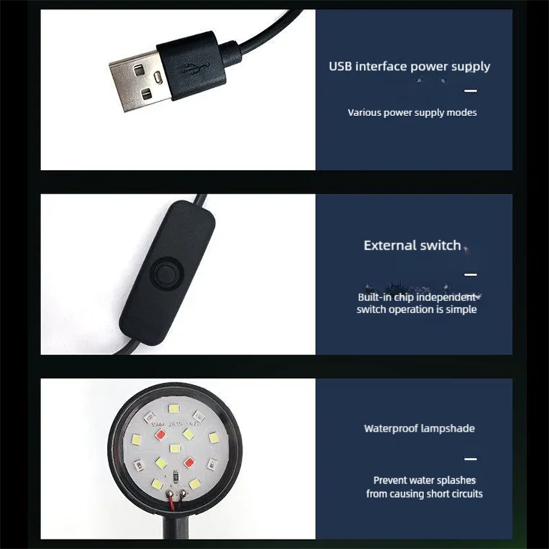 USB LED Fish Tank Clip Lamp Hi - đánh giá và giá Planted Aquarium Pendant Light