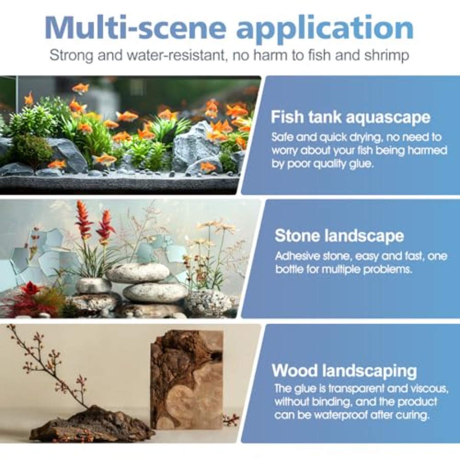 Aquarium Glue, Super Reef Glue - đánh giá và giá Aquarium Planted Wood